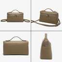 Rejolly Crossbody Bag for Women Small Top-Handle Leather Pouch Purse Shoulder Handbag Yellow