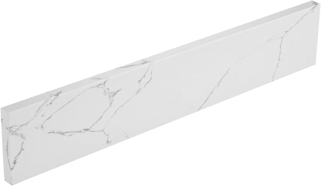 21 in. W x 4 in. H Engineered Stone Sidesplash for Bathroom Vanity Sink Top in Calaeatta Pearl