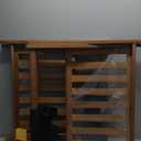 Fully Assembled Walnut Luggage Racks Set of 2, Bamboo Luggage Rack Stand for Guest Room, 5 Nylon Straps, 26.77" Folding Suitcase Stand with Storage Shelf for Bedroom Hotel, Holds up to 165 Lbs