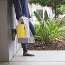 100 Clear Handle Bags 12x15, Extra Thick 2.25 Mil Retail Plastic Shopping Merchandise Gift Bags Tear Resistant Strong Durable Anti Stretch For Small Business LDPE Die Cut, ClearBags, 100% Recyclable