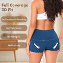 BAMBOO COOL Seamless Boyshort Underwear for Women Mid Waist Stretchy Panties Moisture Wicking Boxer Briefs 5 Pack (L)