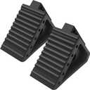 Solid Wheel Chocks Heavy Duty Rubber Tire Stop Block for Car Sedans SUV ATV Truck Tire Chocks with Wide Handle (2 PCS) (Regular Size)