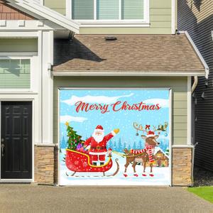 7 x 8 Ft Christmas Garage Door Banner, Double Garage Door Cover, Large Christmas Backdrop Decoration for Outdoor Indoor Home Holiday Party 7 x 8 Ft Christmas Garage Door Banner, Double Garage Door Cover, Large Christmas Backdrop Decoration for Outdoor Indoor Home Holiday Party