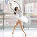 MANZI 3 Pairs Women's Girls' Basic Convertible Transition Ballet Dance Tights 40-Denier (Beige, L)