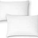 Premium Gel Pillow Loft (Pack of 2) Luxury Plush Soft Bed Pillows for Home + Hotel Collection [Good for Side and Back Sleeper] Cotton Cover Dust Resistant - Standard Size White