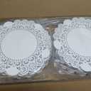 AmerCareRoyal 6“ Disposable Paper Lace Doilies, White, Case of 10,000