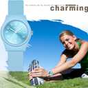 Avaner Silicone Strap Wrist Watches Analog Quartz Candy Color Sports Wristwatch (Blue)