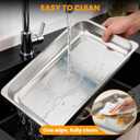 POWERFUEL 4 Pack 11QT Stainless Steel Rectangular Chafing Dishes for Buffet