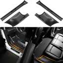 BMZX for Tesla Model Y Door Sill Protector 5 Seater (Not fit 7 Seater) Carbon Fiber Door Sill Scuff Plate Edge Guard (Set of 4) 2021 2022 2023 2024 for Model Y Accessories