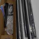 YeYeBest Curtain Rod - 48" to 84" for Windows Long Curtain Rod Set - Modern Simplicity Dcor Style 5/8 Inch Metal Pole - Heavy Duty Drapery Rods with Brackets - Black (28-93'')