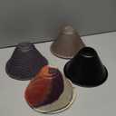 MY MIRONEY 4PCS Industrial Metal Bulb Guard Black Iron Cone Hanging Ceiling Light Holder Hardware for Pendant Light Table Lamp Wall lamp, 4.09" Height