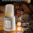12 in 1 Fast Baby Bottle Warmer with Even Heating No Hot Spots, Night Mode, Sterili-zing, Constant Temp Milk Warmer for Breastmilk & Formula, Fits All Bottles Grey