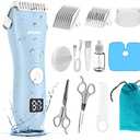 Baby Hair Clippers, Professional Quiet Hair Trimmer for Kids and Toddler, Waterproof & Rechargeable Cordless Hair Cutting Machine for Children, with LCD Display without cord