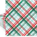 Whaline 80 Packs Checkered Paper Napkins Christmas Disposable Napkins Red Green Plaid Decorative Napkins for Party Supplies Table Decor, 6.5 x 6.5 Inch