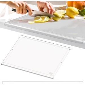 Medium Acrylic Cutting Board 17.5x13.5 | Kitchen Counter with Lip | 5mm Extra Thick | Juice Groove | Kitchen Gadget (Medium) (17.5"L x 13.5"W)