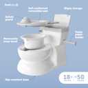 Jool Baby Real Feel 2-in-1 Potty with Wipes Storage, Flushing Sounds & Disposable Liners - Realistic Toilet - Easy to Clean & Assemble (Gray)