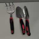 Garden Tool Set, 3 Pieces Aluminum Heavy Gardening Kit Including Hand Shovel, Transplant Shovel and Hand Rake with Soft Rubber Non-Slip Handle, Peoplewholovegardeningenjoy apleasant Experience