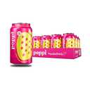 Poppi Prebiotic Soda, Sparkling Water & Fruit Juice, Strawberry Lemon, 12 Oz, 12 Pack (EXP 08/05/26)