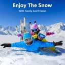 Ski Gloves, Warmest Waterproof and Breathable Snow Gloves for Cold Weather, Fits Both Men & Women,for Parent Child Kids Outdoor (Full Black)