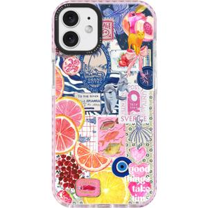 for iPhone 11 CaseY2K Citrus Coastal Vintage Style Military-Grade Drop Protection TPU Camera Protection for Women Girls (BlueArt)