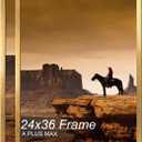 A PLUS MAX 24x36 Picture Frame Set of 2 Gold Light Weight Wall Mount