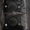 2 Bowling ball Bag with Wheels, Lightweight Trolley Double Ball Bowling bag with Large Separate Shoe Compartment and Oversized Accessory Pocket, Retractable Handle Extends To 39.5" (Black & Grey)