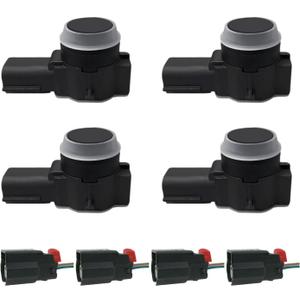 Reverse Backup Sensor Parking Rear Bumper Parking Assist Sensor with Connector Compatible with Cadillac Chevy GMC Buick Replace 52050134 23428268 4PCS