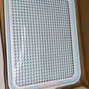 CUHIOY Dog Potty Tray Toilet 20"x14" - Indoor Pee Pad Holder with 8pcs Training Pads, Puppy Mesh Potty with Secure Latch for Small Medium Puppies - Blue
