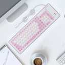 Roll Up Keyboard, Foldable Silicone Keyboard 103 Keys USB Wired Mute Keyboard, Fadeless Foldable Keyboard for Pc Laptop Travel
