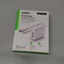 Belkin 24W Dual Port USB Wall Charger - Lightning Cable Included - iPhone Charger Fast Charging - USB Charger Block for Power Bank, iPhone 14, iPhone 13, iPhone 12, iPhone 11, iPad Pro, Samsung & more