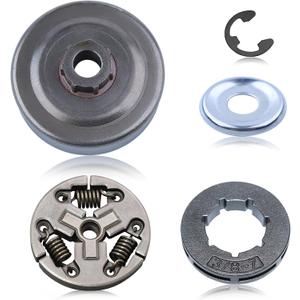 Adefol 3/8"-7T Sprocket Clutch Drum Kit for Echo CS-352 CS-310 305S 340S Chainsaw, CS-310 Clutch Drum Assy Kit with Rim Sprocket Washer E-Clip Replacement Parts # 99944400395