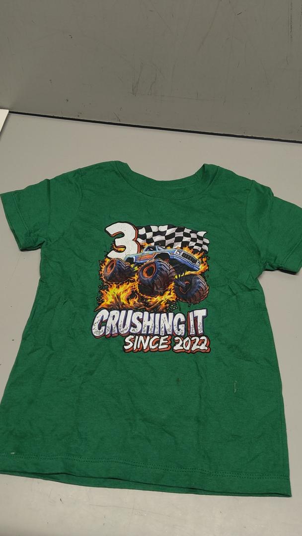 Birthday Monster Truck 4T  Boys 3rd Party Born 2022 T-Shirt