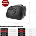Motorcycle Tail Bag for Harley Davidson Softail Breakout 2013-2024  Easy Installation Motorcycle Leather Saddle Bags, Side Pannier Bag with Locking Mechanism, Rear Storage Bag,B (normal)
