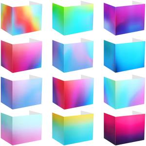 SATINIOR 12 Pcs Privacy Folders Desk Dividers Privacy Boards for Classroom Privacy, 12 Styles, Testing Dividers Bulk for Classroom, Panel Privacy Folders for School Teacher Student Study(Tie Dye)