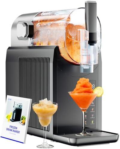 Slushie Machine for Home, Professional Frozen Drink Maker - No Ice Needed, Auto Cleaning, 6 Preset Programs, 4 Hours Freshness, Rapid Freezing, Frozen Margaritas, Frappés, Milkshake, and More