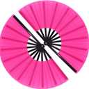 Rave Fan, Large Clack Folding Hand Fan Line Dance Popping Fan, Big Handheld Clap Fans for Line Dancing EDM, Music Festival, Club, Event, Party, Performance 2 Pcs (Pink)