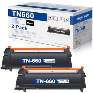 TN660 Toner Cartridge High Yield Replacement for Brother TN 660 TN630 to use with HL-L2300D HL-L2380DW HL-L2320D DCP-L2540DW HL-L2340DW HL-L2360DW MFC-L2720DW Printer,TN6602PK