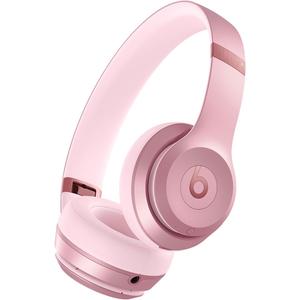 Beats Solo 4 - Wireless On-Ear Bluetooth Headphones, Up to 50-Hour Battery Life, Ultra-Lightweight Comfort, Powerful and Balanced Sound, Apple & Android Compatible - Metallic Pink