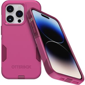 OtterBox iPhone 14 Pro (ONLY) Commuter Series Case - INTO The Fucshia (Pink), Slim & Tough, Pocket-Friendly, with Port Protection