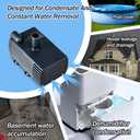 Automatic Small Sump Pump with Water Sensor, 5 FT Lift 55 GPH 115V/230V Mini Condensate Pump with Float Switch, Water Removal for Dehumidifier, Air Conditioner, Ice Maker, Basement, Auto On Off