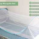 78 * 32 * 22 Inch Large Up Mosquito Tent, Portable Foldable Mosquito Net, Camping Mosquito Net with Net Bottom, for Bed Camping Travel Patio (Blue)
