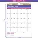 4 x 2026-2027 Wall Calendar  Run Now to Jun 2027, 18 Monthly Calendar 2026-2027, 8.5 x 11 In, Small Calendar 2026 Vertical, Ruled Blocks, Thick Paper, Holidays, To-do  Notes, Great for Planning