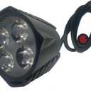 Ebike LED Headlight 2 Pin Female Waterproof Connector Ultra-Bright 12W 300 Lux High-Brightness Night Riding Front Light for 48V 36V Mountain Bike,Folding Bike and E-Scooter