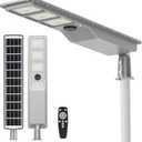 900,000LM Solar Lights Outdoor Waterproof, Flood Light Dusk to Dawn with 60,000mAh LiFePO4 Battery Powered & Motion Sensor, LED Security Street Lights for Parking Lot/Yard/Garage