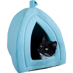 Cat House - Indoor Cat Bed with Removable Foam Cushion - Pet Tent for Kittens, Rabbits, Guinea Pigs, and Other Small Animals by PETMAKER