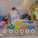 Stepping Stones Outdoor Toys for Kids: 10 Pcs Portable Non-Slip Montessori Obstacle Course Blance Beam  Great for Outdoor Yard Indoor Family Play  Special Needs Sensory Toys for Toddlers 3+ (Blue)