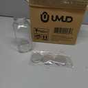 umud Juice Bottles with Lids, 16 Oz  Set of 3  Clear Glass Jars with Caps  Reusable Empty Drink Containers for Juicing, Smoothies, Water, Milk, Kombucha Storage, Wellness Shots and More (3)