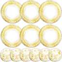 12 Pack Inflatable Pool Floats Set Include Swim Rings and Inflatable Beach Balls for Summer Party