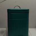 CEROELDA Small Trash Can with Lid-5L/1.3 Gal,Stainless Steel Outdoor Dog Poop Garbage Can-Farmhouse Retro Metal Waste Bin w/Step Pedal for Bathroom Bedroom Office-Soft Close-Green