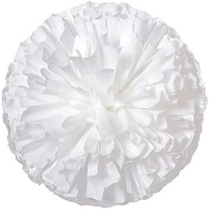 2 Pack pom poms Cheerleading with Baton Handle Plastic Cheer Poms Cheerleading Pompoms for Sports Party Dance Team Accessories Cheering Squad Spirit (A-White)